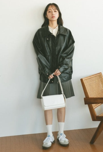 Faux Leather 方肩包